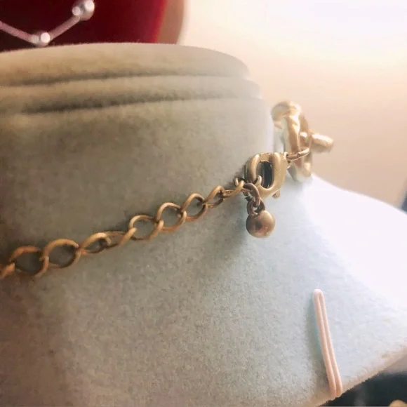 Gold and Silver Starfish Pendant Chunky Necklace - Picture 2 of 9